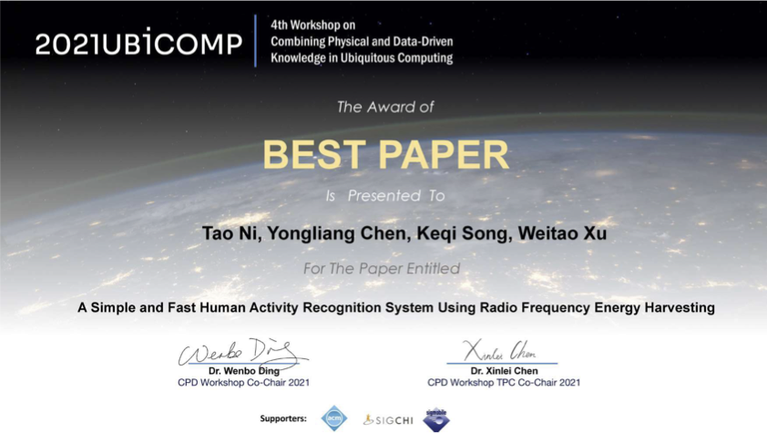 UbiComp Best Paper Award